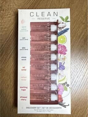 CLEAN Reserve Perfume Discovery Set (Sealed) 8 eau de parfum sprays travel NEW